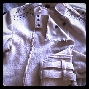 Free people blush moto jacket